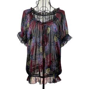 American Rag | Sheer Patterned Blouse